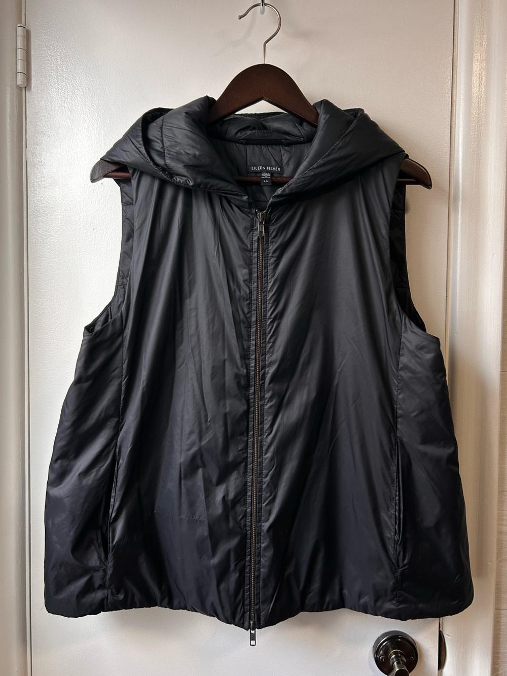 Eileen Fisher Eggshell Recycled Nylon Vest